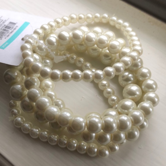 Target Jewelry - Pearl Beaded Stretch String Bracelets